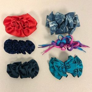 6 Vintage 1990s Barrettes Satin Western Hair Clips